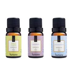 Kit 3 Essências Sortidas Via Aroma 10ml para Aromatizador Elétrico