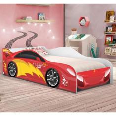 Mini Cama Carrinho Flash Vermelho com Colchão - Mais de Casa