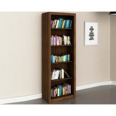 Estante Livreiro de Escritório ME4104 c/ 4 Prateleiras Nogal - Tecno M