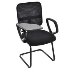Poltrona Secretária Universitária Linha Tela Mesh Preto - Design Offic
