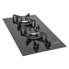 Cooktop a Gás Suggar 2Q Ferro Fundido Vidro Preto Bivolt FG2002FVP, Bi