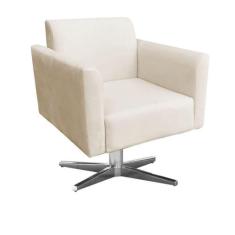 Poltrona Giratória Marisa Suede Bege - D'ROSSI