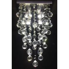 Lustre de cristal para, salas de estar e jantar com 50cm de altura,bas