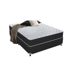 Cama Box Conjugada Casal Espuma Mola Bonnel nk Camas 55x138x188