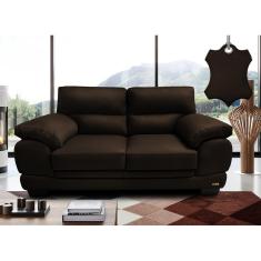 Sofá de Couro Legítimo 2 Lugares 1,76m Cama inBox Don Arturo.