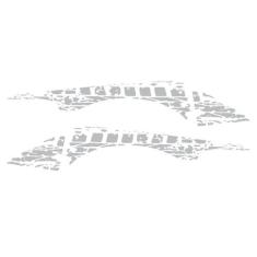 Kit Faixa Lateral S10 2013/2019 Adesivo Sport Prata Tuning - SPORTINOX