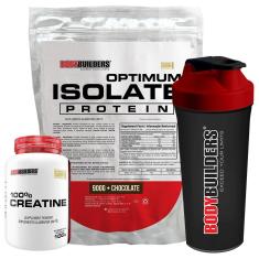 Kit Optimum Isolate Whey Protein 900g + Creatina 100g +  Coqueteleira - Bodybuilders-Unissex