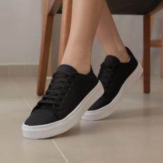 Tênis Feminino  Casual confortável para o dia dia - CONNECT WAY, Preto