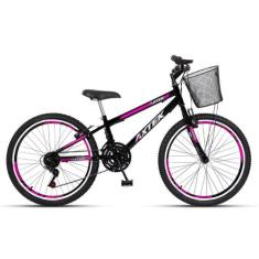 Bicicleta Aro 24 Axtek Sport Gold V-Brake Mtb 21V Feminina - KLS, Pret