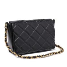 Bolsa Feminina Moda Casual Alça Corrente Transversal Costura Reforçada Fecho Imã Dia a Dia