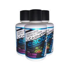 3x l-carnitina 2300 com chromium 480ml  açai com guarana - NutriMax