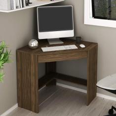 Mesa Escritório de Canto 76,5x76,5cm ME4169 Tecnomóbili, Nogal