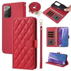 Furiet Capa carteira para Samsung Galaxy Note 20 5G com alça de pulso, alça de ombro, vários compartimentos para cartões, capa de celular com suporte de couro PU para Note20 Notes 20s Twenty Not S20