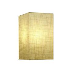 Arandela Retangular Retro Vivare Md-2002 Cúpula Em Tecido 25/16x10cm - Bivolt Rustico-bege 127/220v