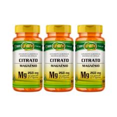 Kit 3 Magnésio citrato Unilife 60 cápsulas