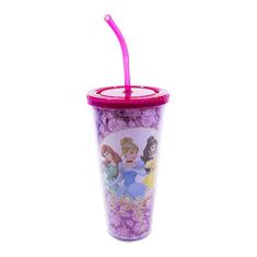 Copo Com Cubos De Gelo Princesas Rosas 600ml - Disney