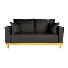 Sofá Beny 1.80 Base De Madeira Linho