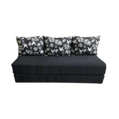 Sofá Cama Multiuso Preto Floral