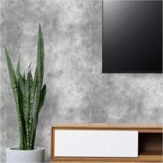 Papel de Parede Adesivo 3d Industrial Cimento Queimado Cinza Moderno Quarto Sala 3m