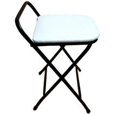 Banqueta Nina Baixa Quadrada Dobrável 50 cm Altura - Metalfany, Assent