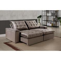 Sofá Retrátil e Reclinável 4 Lugares Esmeralda - VivaroDecor