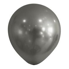 Balão Cromado Metalizado Chumbo - 9 Polegadas - 25 Unidades