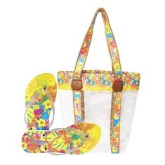 Bolsa Feminina Impermeavel Com Chinelo Tropical Magicc Bolsas