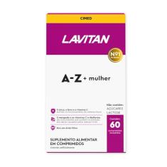Suplemento Vitamínico - Mineral A-Z para Mulher, rosa, Lavitan, 60 cápsulas