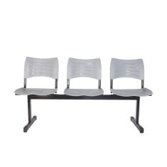 Longarina Turim 3 Lugares - Maiart, Cinza