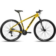 Bicicleta Aro 29 Alfameq Half Freio Disco 21v Câmbios Shimano, Amarelo