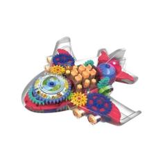 Avião de Brinquedo Transparente Tech Gear Luz e Som Toyng