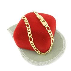 Pulseira Masculina 20Cm 5Mm Largura Folheada Ouro Pl407