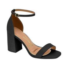 Sandália Vizzano Salto Bloco - Feminina-Feminino