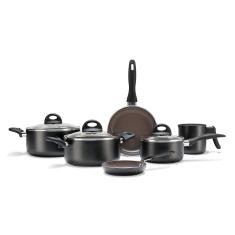 Jogo De Panelas Ceramic Life Brinox Smart Plus 6 Peças Preto