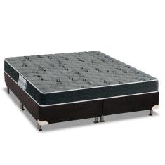  Cama Box King: Colchão Espuma D33 Probel ProDormir Advanced Mega Resistente + Base CRC Suede Black(193x203)