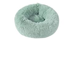 GERRIT Camas de gato para gatos em ambientes internos, lavável na máquina, cama redonda fofa para animais de estimação antiderrapante, almofada calmante de pelúcia macia para cães pequenos e gatinhos