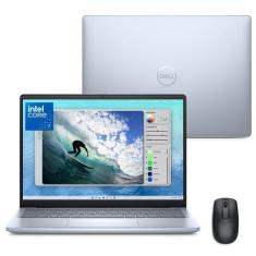 Notebook Dell Inspiron I14-I150U-M70M 14&quot; FHD+ Intel® Core™ 7 150U 16GB 1TB SSD Win 11 Prata Gelo + Mouse Dell WM118