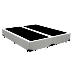 Base De Cama Box Bipartido Casal 69x188 Branco Courino