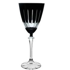 Taca para vinho tinto Elizabeth lapidada em cristal ecologico 250ml A22cm cor preta