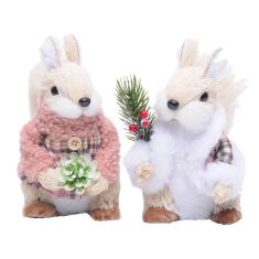 Enfeite De Natal Casal De Esquilos 16x08x16cm 1025473