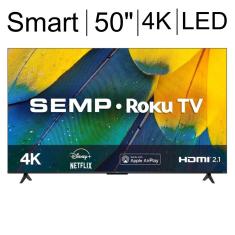 Smart TV 50" Semp |4K| Controle de Voz HDR Qualidade brilho/contraste Processador Roku - 50RK8600