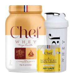 Kit Chey Whey Paris 6 + Creme de Amendoim + Coqueteleira - Chef Whey, 