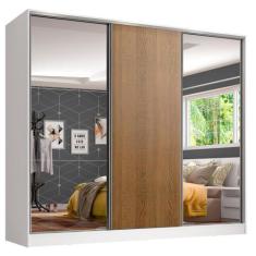 Guarda Roupa Juvenil Kevin 3 Portas de Correr Espelho Madesa