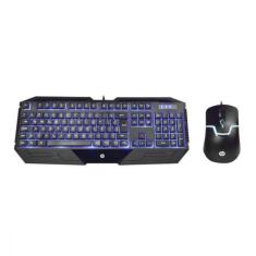 Kit Teclado E Mouse Usb Gamer Gk1100 Preto