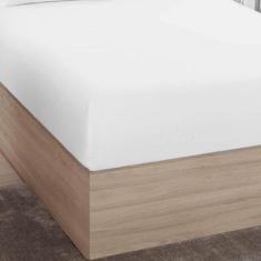 Lençol Avulso Casal Elástico Algodão Premium Branco - Estamparia S.A