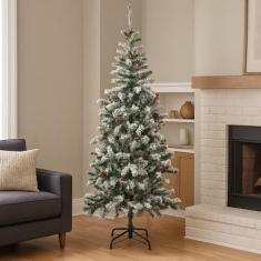 Arvore De Natal Linda Pequena Média Grande Verde Pinheiro ou Nevada Fl