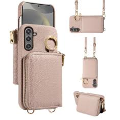 Furiet Capa carteira para Samsung Galaxy S24 Plus S24+ 5G com fivela de anel de alça de ombro, bolsa de órgão flip de couro PU luxuosa, porta-cartões, capa para celular para S24plus 24S + S 24 24+