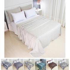 Jogo de Lençol Casal 4 Peças Malha 100% Algodão - Cozzilar, Modelo 14