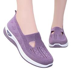 Tenis Ortopedico Feminino - Tênis Flexíveis Ortopédicos Femininos, Sapatos Casuais - Sapatos Malha Respirável Sapatos Ortopédicos, Confortáveis e Fácil Calçar