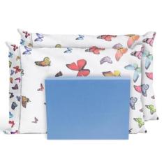 Jogo De Lençol Casal Queen 3 Peças 200 Fios Borboletas ul - Casa Home